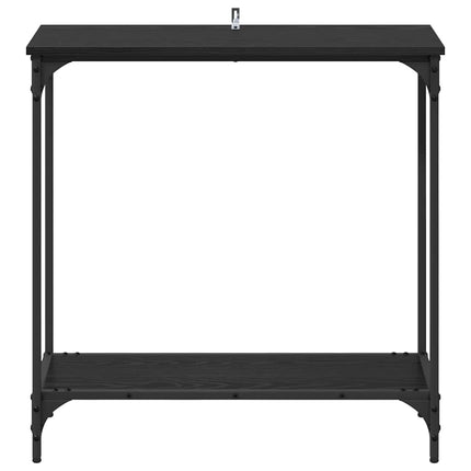 Konsolbord med hylla Svart ek 75 x 30.5 x 75 cm Konstruerat trä