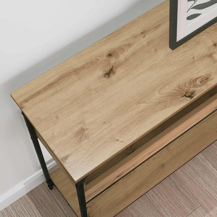 Konsolbord artisan ek 100 x 29 x 75 cm Konstruerat trä