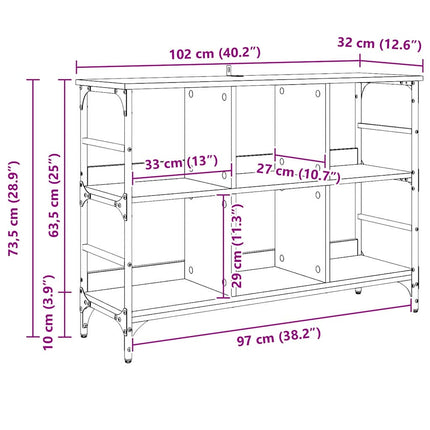 Sideboard Artisan Ek 102 x 32 x 73,5 cm