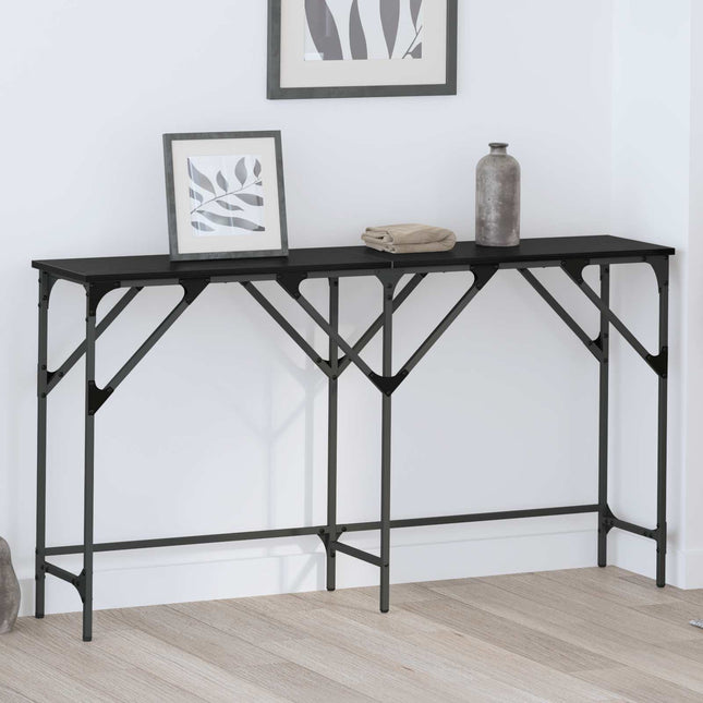 Konsolbord Svart Ek 140 x 29 x 75 cm Konstruerat trä