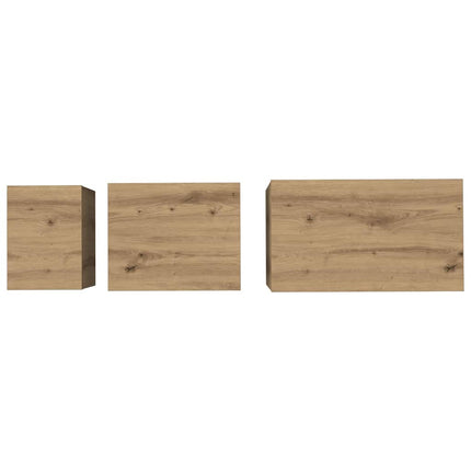 Kaffeebord 3 pcs Artisan Ek Konstruerat trä
