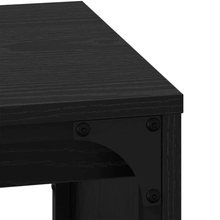 Kaffeebord 3 pcs Svart Ek Konstruerat trä