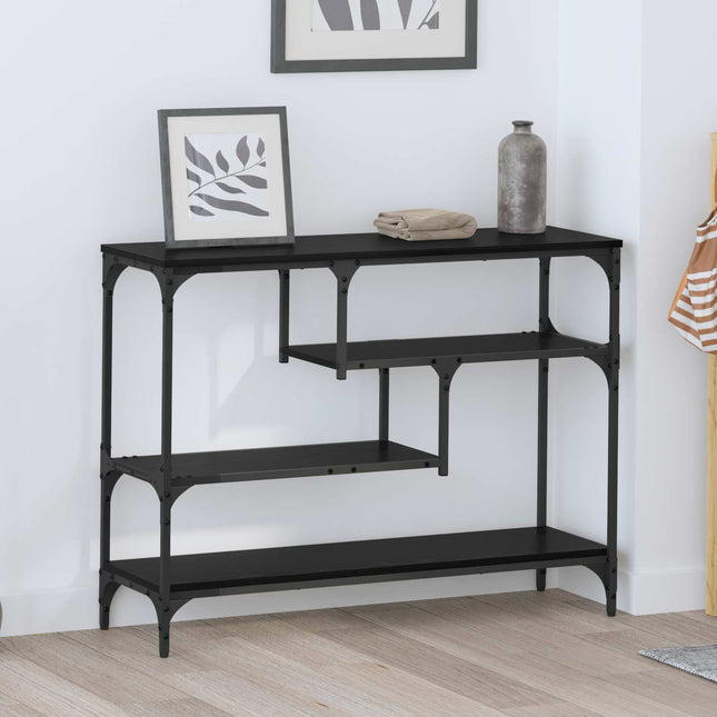Konsolbord Svart Ek 100 x 30 x 75 cm Konstruerat trä