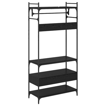 Garderob Svart ek 89 x 39 x 184.5 cm Konstruerat trä