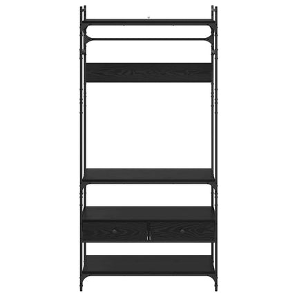 Garderob Svart ek 89 x 39 x 184.5 cm Konstruerat trä