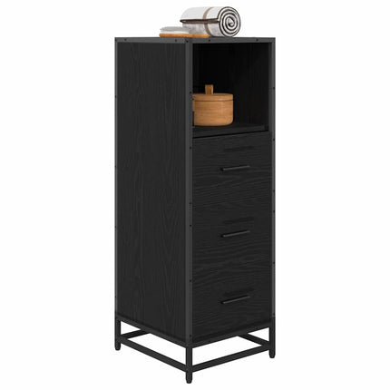 Badrumsmöbelset Svart Ek 35 x 37,5 x 100 cm Konstruerat trä