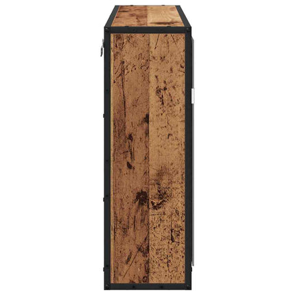 Vägg hylla med hylla Väggmonterad Gammalt trä 65 x 20 x 60 cm