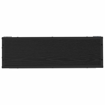 Vägg hylla med hylla Väggmonterad Svart Ek 65 x 20 x 60 cm