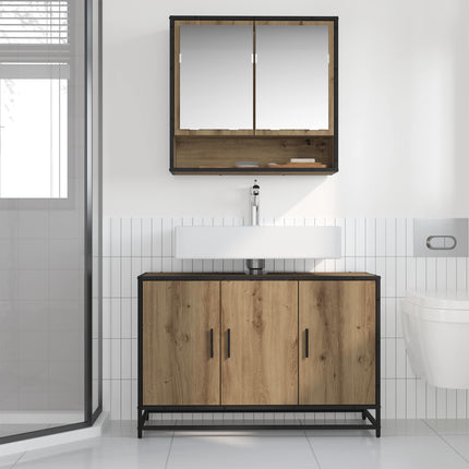 Badrumsskåp Artisan Ek 90 x 33 x 60 cm Konstruerat trä