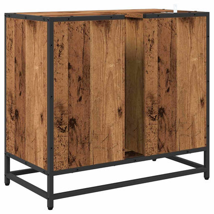Badrumsskåp Gammalt trä 65 x 33 x 60 cm Konstruerat trä