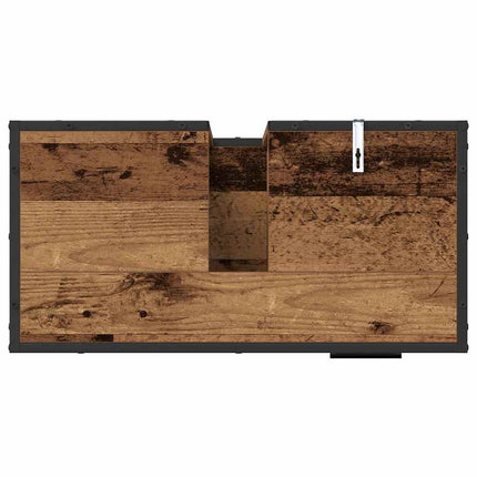 Badrumsskåp Gammalt trä 65 x 33 x 60 cm Konstruerat trä