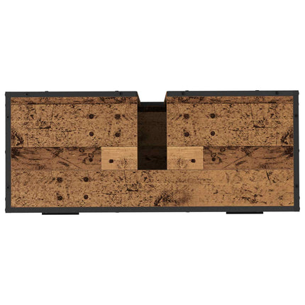 Badrumsskåp Gammalt trä 80 x 33 x 60 cm Konstruerat trä