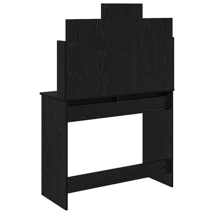 Klädbord med Spegel Svart Ek 96 x 39 x 142 cm Konstruerat trä