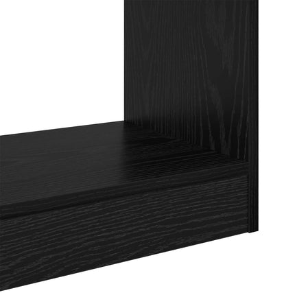Bokskåp 5 nivåer 60 x 30 x 166 cm Konstruerat trä Svart ek