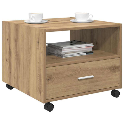 Kaffeebord med låda Artisan Ek 55 x 55 x 45cm Konstruerat trä
