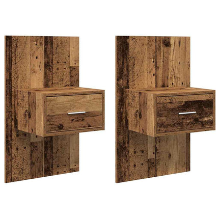 Nattduksbord 2 pcs Gammalt trä 50 x 32,5 x 80cm Konstruerat trä