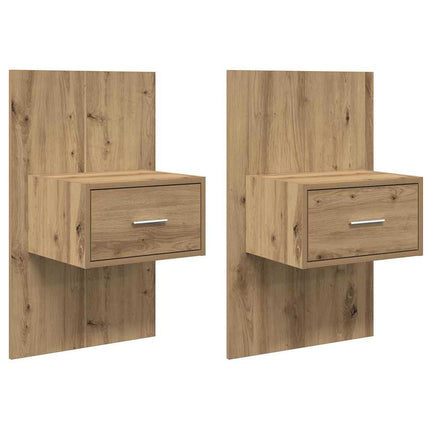 Nattduksbord 2 pcs Artisan Ek 50 x 32,5 x 80cm Konstruerat trä