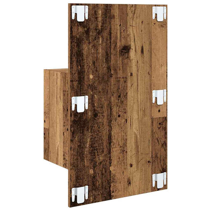 Väggmonterad sänggavel 2 pcs Gammalt trä 48,5 x 32,5 x 80 cm