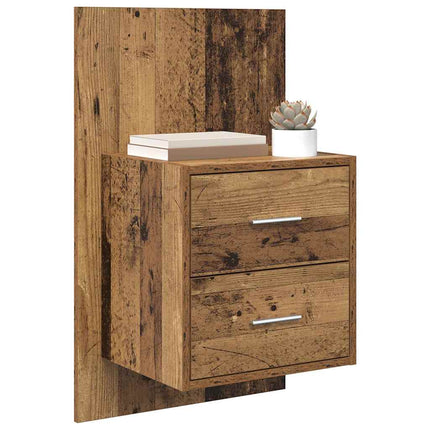 Väggmonterad sänggavel 2 pcs Gammalt trä 48,5 x 32,5 x 80 cm