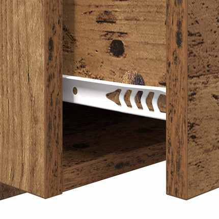 Nattduksbord 2 pcs Gammalt trä 50 x 32,5 x 80cm Konstruerat trä