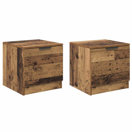 Sängskåp 2 pcs Gammalt trä 40 x 39 x 40 cm Konstruerat trä