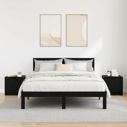 Sängskåp 2 pcs Svart Ek 40 x 39 x 40 cm Konstruerat trä