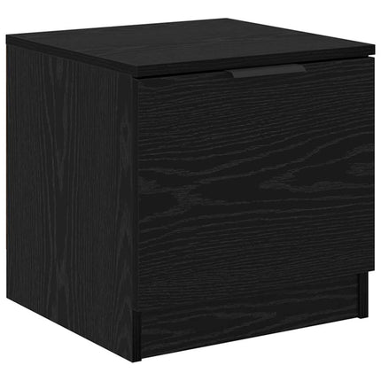 Sängskåp 2 pcs Svart Ek 40 x 39 x 40 cm Konstruerat trä