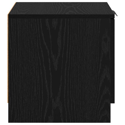 Sängskåp 2 pcs Svart Ek 40 x 39 x 40 cm Konstruerat trä