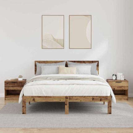 Sängskåp 2 pcs Gammalt trä 40 x 39 x 40 cm Konstruerat trä