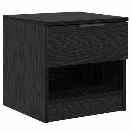 Sängskåp 2 st Svart Ek 40 x 39 x 40 cm Konstruerat trä