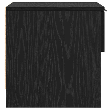 Sängskåp 2 pcs Svart Ek 40 x 39 x 40 cm Konstruerat trä