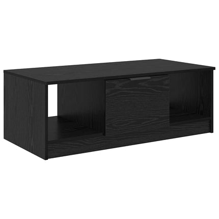 Kaffeebord med låda Svart Ek 102 x 50 x 36cm Konstruerat trä