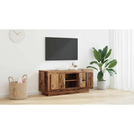 TV-skåp 102 x 35 x 45 cm Gammalt trä Konstruerat trä
