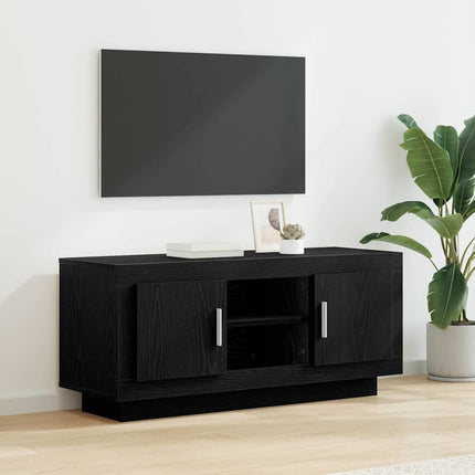 TV-skåp Svart Ek 102 x 35 x 45 cm Konstruerat trä