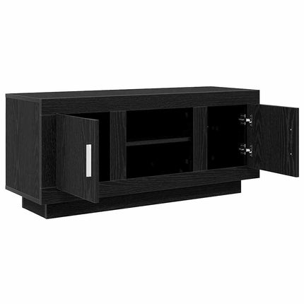 TV-skåp Svart Ek 102 x 35 x 45 cm Konstruerat trä