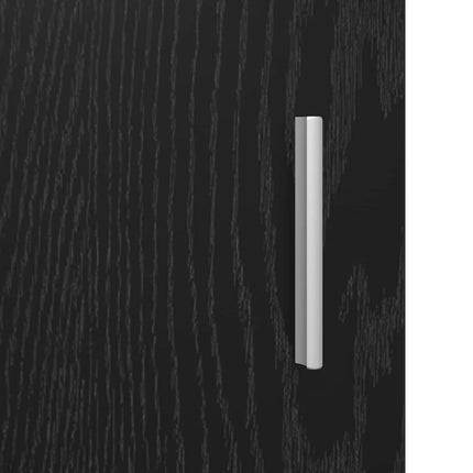 Sideboard Svart Ek 80 x 40 x 75 cm Konstruerat trä