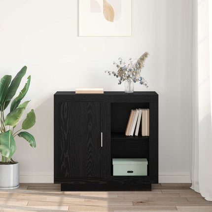 Sideboard Svart Ek 80 x 40 x 75 cm Konstruerat trä
