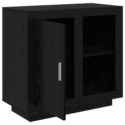 Sideboard Svart Ek 80 x 40 x 75 cm Konstruerat trä