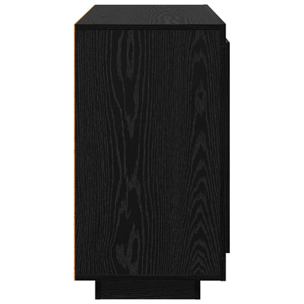Sideboard Svart Ek 80 x 40 x 75 cm Konstruerat trä