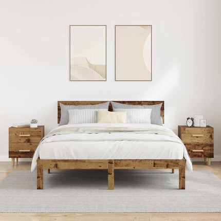 Sängskåp 2 pcs Gammalt trä 40 x 35 x 47.5cm Konstruerat trä