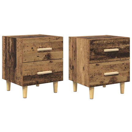 Sängskåp 2 pcs Gammalt trä 40 x 35 x 47.5cm Konstruerat trä