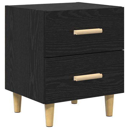 Sängskåp 2 pcs Svart Ek 40 x 35 x 47.5cm Konstruerat trä