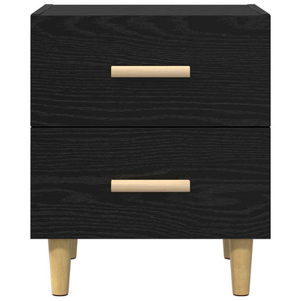 Sängskåp 2 pcs Svart Ek 40 x 35 x 47.5cm Konstruerat trä
