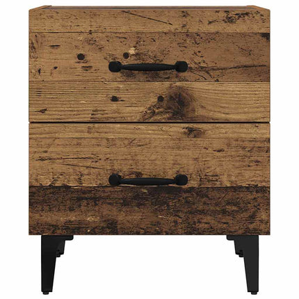Sängskåp med låda Gammalt trä 40 x 35 x 47,5 cm Konstruerat trä