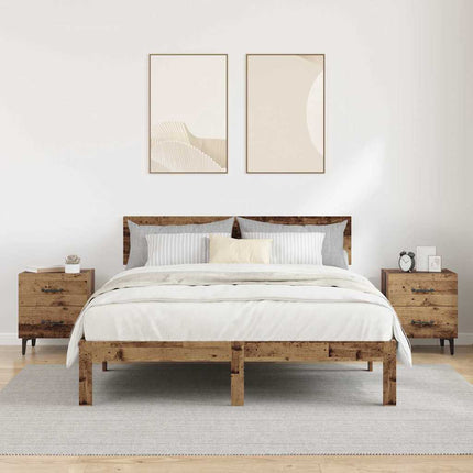 Sängskåp 2 pcs Gammalt trä 40 x 35 x 47,5 cm Konstruerat trä