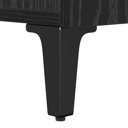 Sängskåp 2 pcs Svart Ek 40 x 35 x 47,5 cm Konstruerat trä