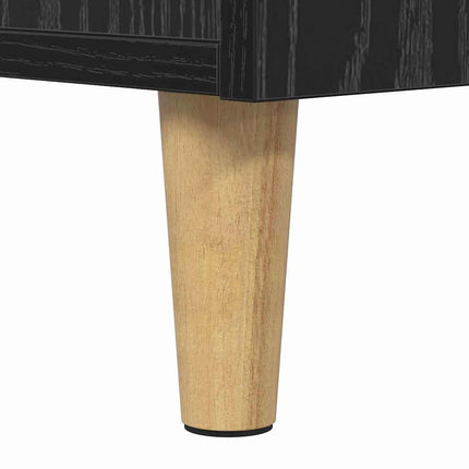 Nattduksbord 2 pcs Svart Ek 40 x 35 x 47 cm Konstruerat trä