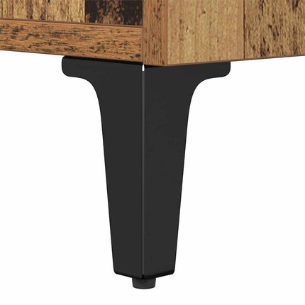 Nattduksbord med låda 2 pcs Gammalt trä 40 x 35 x 47.5 cm