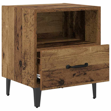 Nattduksbord 2 st Gammalt trä 40 x 35 x 47,5 cm Konstruerat trä