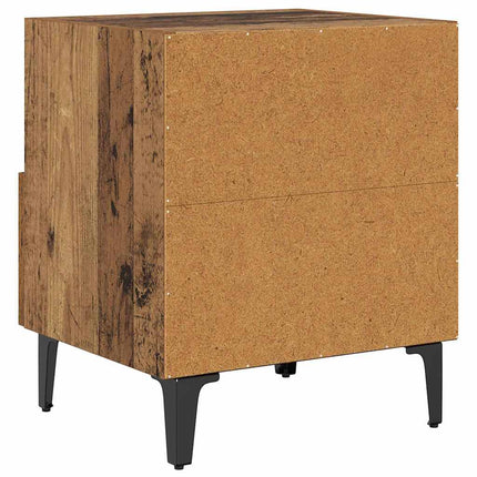 Nattduksbord 2 st Gammalt trä 40 x 35 x 47,5 cm Konstruerat trä